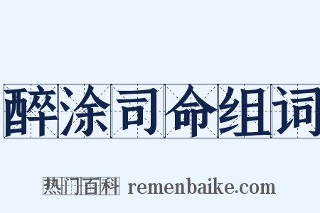醉涂司命组词是什么意思的图片